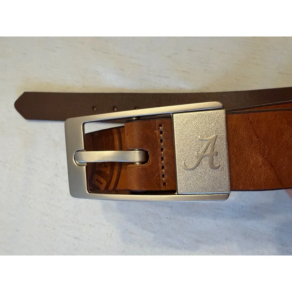 Eagles Wings Alabama Crimson Tide Leather Belt Mens 38 Brown Excellent NCAA
